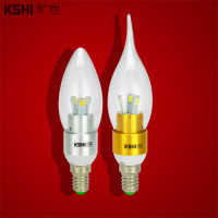旷世LED灯泡球泡蜡烛灯3W4W5W光源节能灯E14小螺口大功率 Lamp