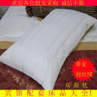 宾馆酒店医院 旅馆床上用品布草实惠 羽丝绒荞麦枕 两面枕芯 枕头