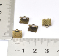 古铜色小配件-8MM手链项链皮绳丝带夹片夹扣(100个/包) 批发