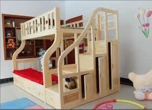 特价实木儿童床上下床高低子母床 亲子高低铺 松木双层床 包邮