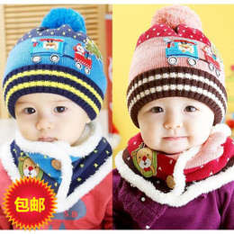 3482公主妈妈冬季新款儿童帽毛绒帽圣诞帽宝宝帽子围脖套装帽韩版