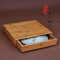 【茗阳】竹木普洱茶盒/分茶盒/普洱茶饼盒存茶盒分茶盘/单层茶盒