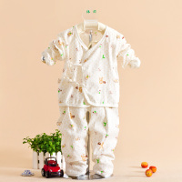 【特价一天】新生儿纯棉纱布内衣夏季套装宝宝和尚服家居服系带款