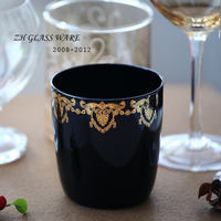 特价 彩色水晶玻璃杯 个性复古奢华水杯茶杯果汁杯口杯刷牙杯水瓶