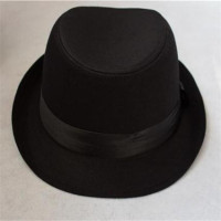 2011新款黑色 全棉礼帽 大头围帽子63厘米特大号草帽礼帽 男士帽