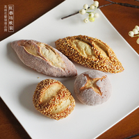 台湾直送综合面包四个面包组合软装仿真蛋糕仿真道具食品甜点零食