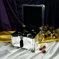 【全网首发】首饰盒玻璃首饰盒公主欧式镜面魔法多功能化妆盒