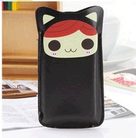 韩国PU皮超萌可爱萝莉手机包手机袋保护套保护壳皮套外壳3.5寸