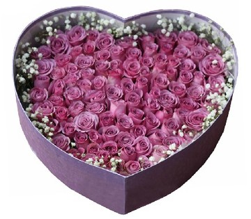 99朵紫玫瑰花盒 圣诞节送女友礼物 深圳广州福州南宁重庆全国速递
