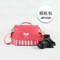 佳能相机包5D3 6D 7D 700d600d750d粉色可爱单肩单反包摄影包女韩