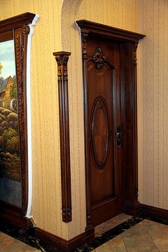 欧式美式门套实木护墙角墙角保护条护墙条装饰线条墙护角实木线条