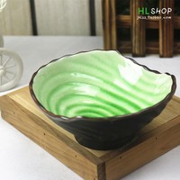 华轮生活出口餐具陶瓷玻璃釉 冰烈釉 柴纹碗 饭碗 汤碗