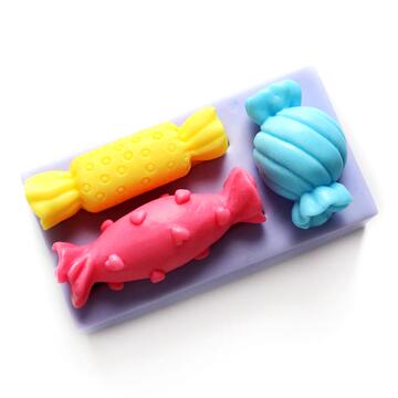 汉王R0902 三颗糖果皂模 巧克力模具 硅胶手工皂模具 香皂模具
