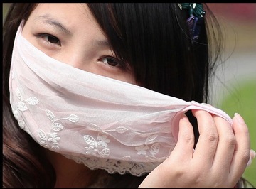 女士夏季薄款防晒口罩透气防紫外线 时尚可爱韩版蕾丝防尘面罩