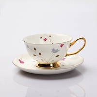 骨瓷欧式咖啡杯碟高档英式茶具茶杯套装创意陶瓷咖啡杯带勺杯包邮
