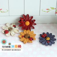 家居饰品复古树脂冰箱磁铁韩国卡通装饰磁铁贴立体花朵创意冰箱贴