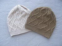 新款 韩版针织绞花帽子 菱形格子帽子 纯色帽子