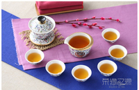 陶瓷茶具套装正品 一园创意花开富贵二代茶组陶瓷带盖盖碗水杯子