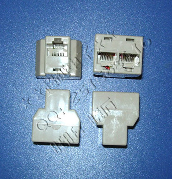 同硕网线三通器 3个RJ45插座三通 宽带三通插座 一转二插座