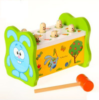 儿童益智打地鼠亲子互动游戏 宝宝木制敲击玩具 1-2-3岁