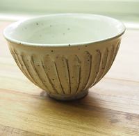 【现货】 日本代购 zakka 简约复古 美浓烧 白色粗陶条纹碗
