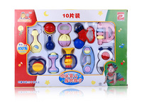 正品迪孚欢乐婴儿摇铃组合 10件礼盒套装 宝宝益智力玩具安全无毒