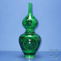 【特价促销】绿釉葫芦瓶/仿古花瓶/景德镇陶瓷工艺品