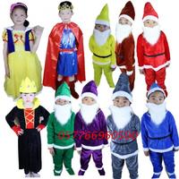 儿童表演服装 白雪公主与七个小矮人演出服 白雪公主 圣诞节服装
