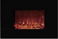亚伦电壁炉 壁挂暖气 嵌式电壁炉 黑胡桃木圈纹面板 EA1106B/CCC