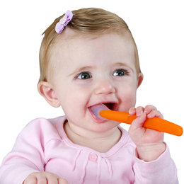 韩国进口爱迪生宝宝婴儿勺子硅胶软头新生儿训练勺儿童餐具