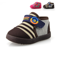 婴儿鞋子 全棉布鞋 学步鞋软底高帮棉鞋 男女0-1岁宝宝儿