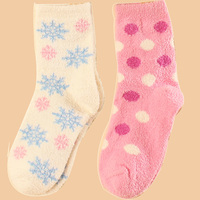 3双包邮超细腻 高档珊瑚绒女袜  女士冬季保暖短袜 厚实糖果色袜