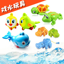 汇乐戏水玩具喷水小海豚海龟婴儿宝宝洗澡玩具拉线喷水陆两用多种