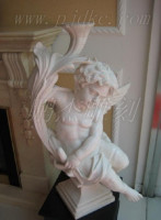 小天使雕塑 小孩雕塑 汉白玉石雕 曲阳雕塑 杭州雕刻 欧式雕塑0