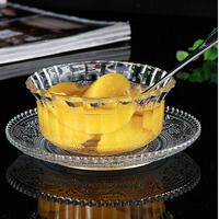 特价促销透明冰激凌冰淇淋玻璃碗中大号果酱餐具碗中式套装甜品碗