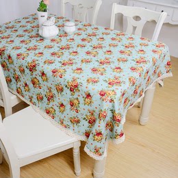 欧式高档花纹创意圆桌布 地中海提花茶几桌布方桌布 防灰家居盖布