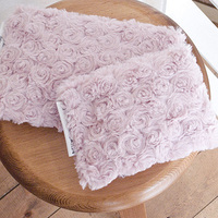 韩国正品kittybunnypony－pink rose fur pouch