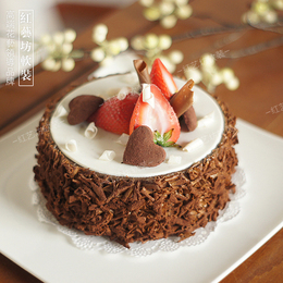 台湾直送-6吋草莓奶油蛋糕仿真食品道具仿真蛋糕假蛋糕摆件装饰品