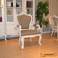 欧式仿古家具 实木白色 老板皮椅 大气典雅 田园风格家具 特价