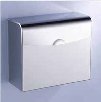 不锈钢纸巾盒方型系列 密封防水卷纸器 厕纸架 纸巾架草纸盒