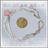 银川现货广艺925纯银加粗项链男式扭片链3毫米宽7.4克