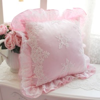 beautydream 新款韩式公主风格家纺 蕾丝刺绣方形抱枕/靠垫/靠背