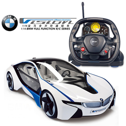 美嘉欣方向盘遥控车 VED漂移遥控玩具汽车 宝马BMWi8遥控车跑车