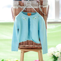 童装夏装2015新款女童安卡米棉线针织开衫短外套空调衫宝宝衣服PJ