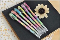 风靡日韩 超炫水粉笔 6色粉彩中性笔 童话笔 彩虹笔 彩色中性笔