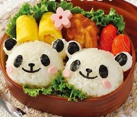 包邮熊猫饭团模具套装可爱做寿司工具材料海苔紫菜压花器创意卡通