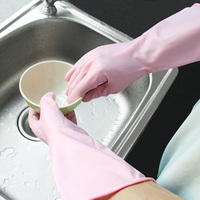 日本进口女士家务手套洗碗洗衣服清洁冬季护手防水耐用2双包邮