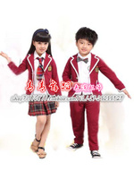 韩版英伦风贵族气质校服园服西服套装三件套儿童表演服 校服
