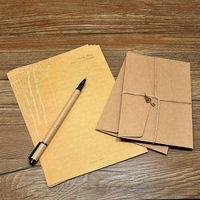 一套包邮复古信纸精致信纸创意情人节信纸信封套装 麻绳古铜钥匙