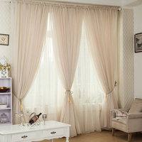 【Evitex】出口高档窗纱客厅卧室阳台窗帘纯色亚麻窗纱帘定制特价